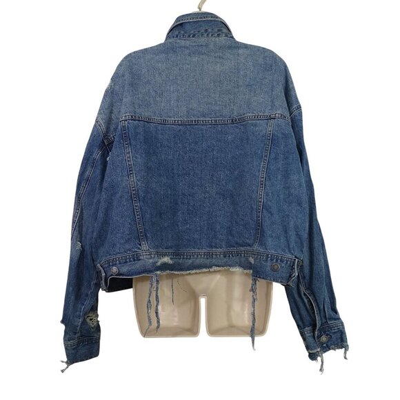 Judy Blue Distressed Ripped Denim Jacket Women Size 3XL Button Up  JB7817 - Picture 3 of 12